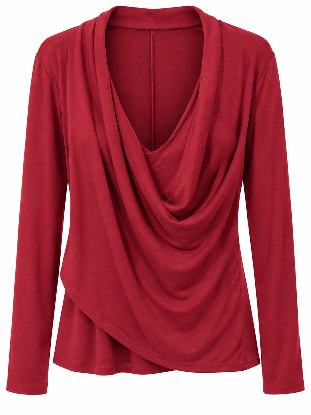 1. State NWT drape front long sleeve top, small